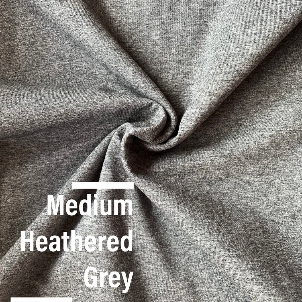 Medium Heathered Grey Cotton Lycra