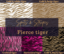 Load image into Gallery viewer, RETAIL23 - White + Gold Tiger Stripes - All Bases