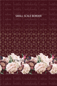 RETAIL 23 - Burgandy Floral Border Print SMALLER SCALE - All Bases