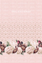 Load image into Gallery viewer, RETAIL 23- Dusty Rose Floral Border Print SMALLER SCALE - All Bases