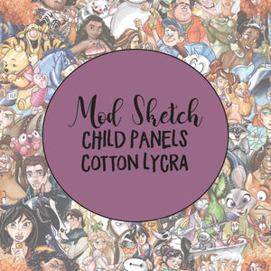 RETAIL - Mod Sketch - Child Panels COTTON LYCRA