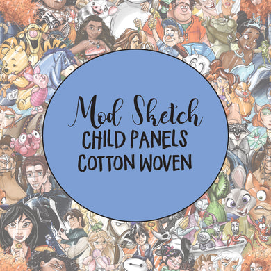 RETAIL - Mod Sketch - Child Panels COTTON WOVEN