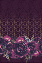 Load image into Gallery viewer, RETAIL- Purple on Purple Floral Border Print - All Bases