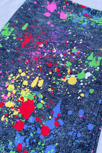 Load image into Gallery viewer, RETAIL 23- Rainbow Splatter Denim - All Bases