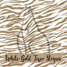 Load image into Gallery viewer, RETAIL23 - White + Gold Tiger Stripes - All Bases